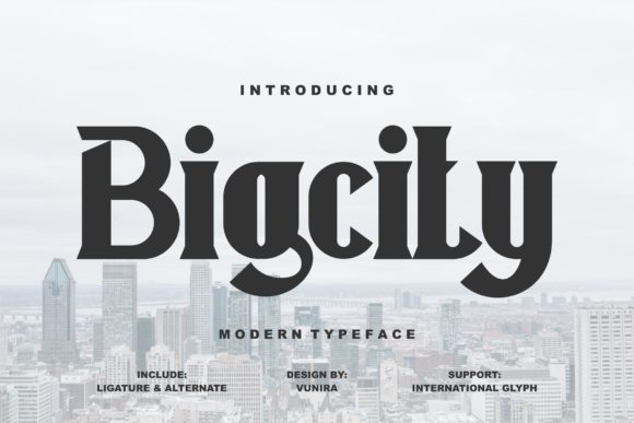 Bigcity: A Bold Display Font for Modern Web Design