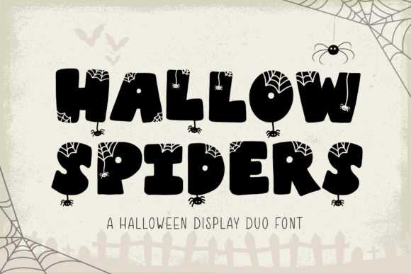 Hallow Spiders: A Unique Display Font for Creative Branding