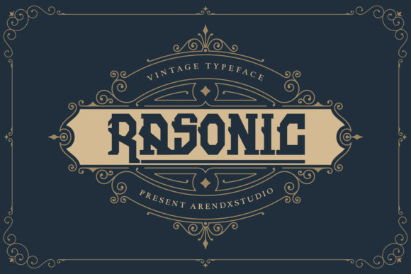 Rasonic: A Vintage Display Font for Crafters