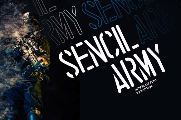 Stencil Army: A Bold Display Font for Your Brand