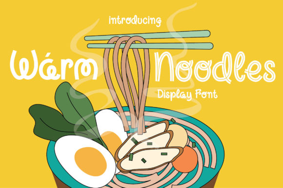 Warm Noodles: A Playful Display Font for Campaigns