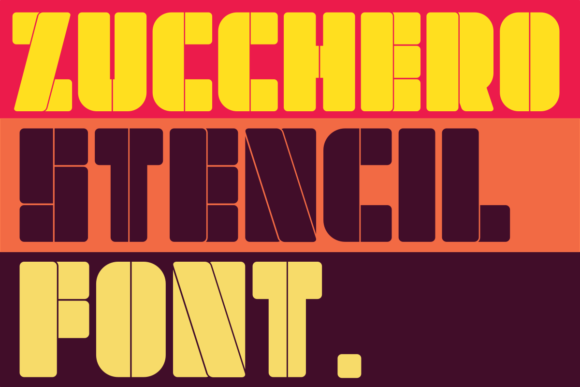 Zucchero Stencil: A Bold Display Font for Web Design